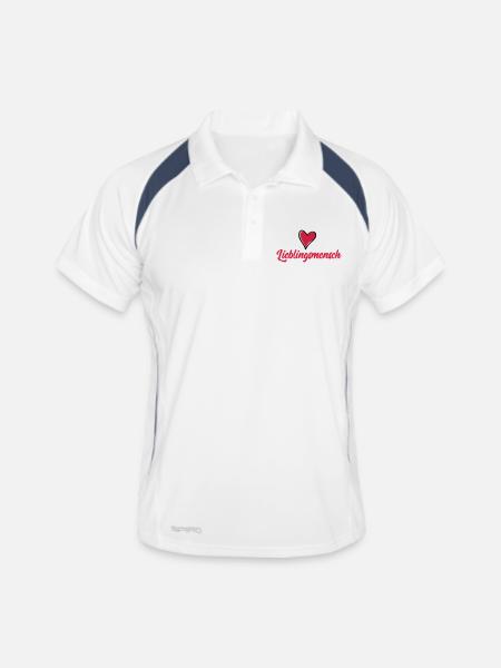 Favorite person - Men's Polo breathable - white/navy - Front