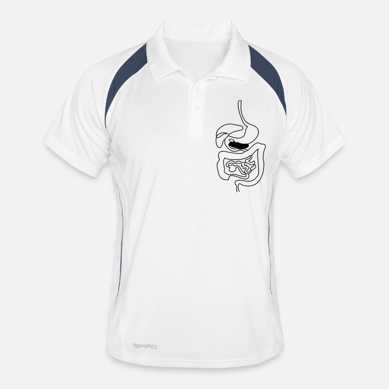 Digestive System - Men's Polo breathable - white/navy