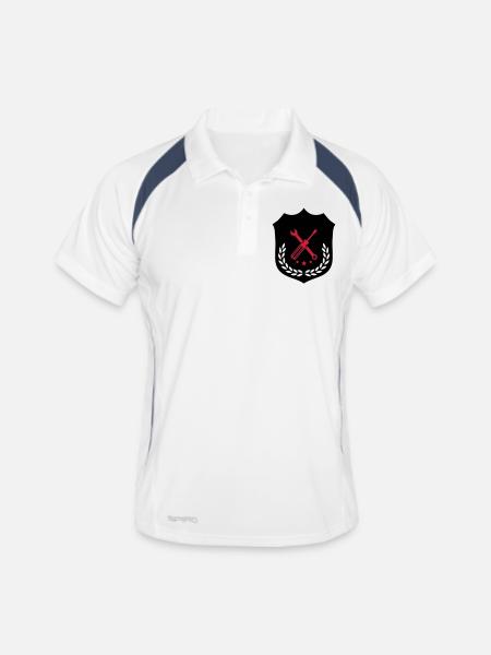 handwerker_wappen_02 - Polo respirant Homme - blanc/marine