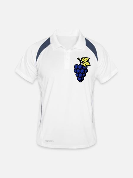 Grapes Grapes Fruit - Men's Polo breathable - white/navy - Front