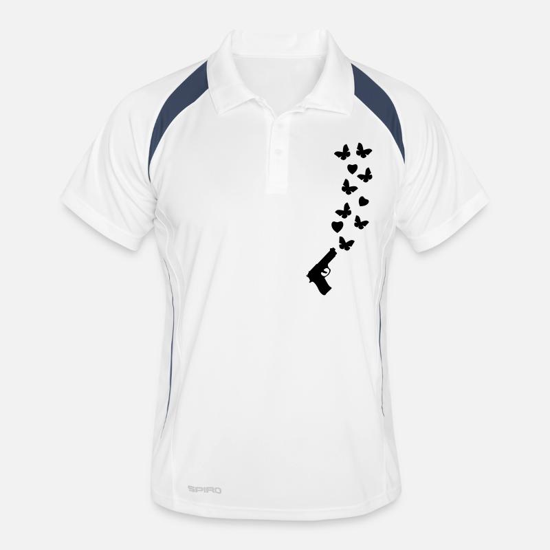 peace_gun1 Polo respirant Homme