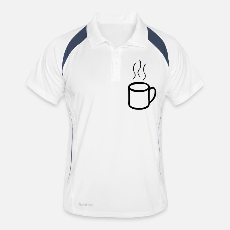 Kaffee - Tee Männer Polo atmungsaktiv