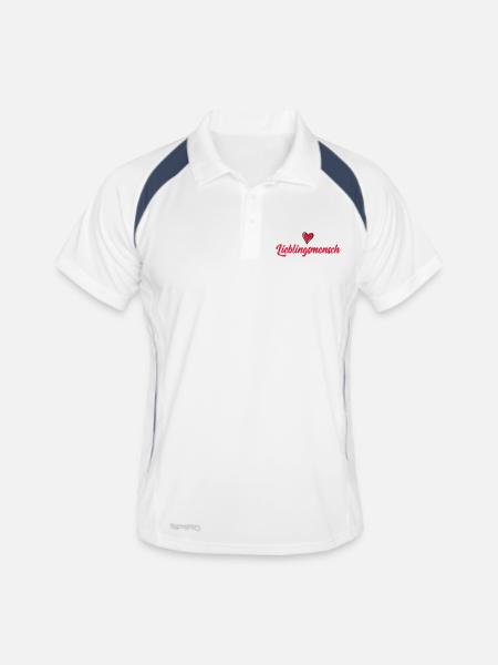 Favorite person - Men's Polo breathable - white/navy - Front