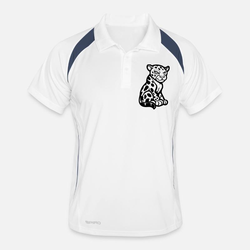 Bande dessinée Guépard Animal Polo respirant Homme