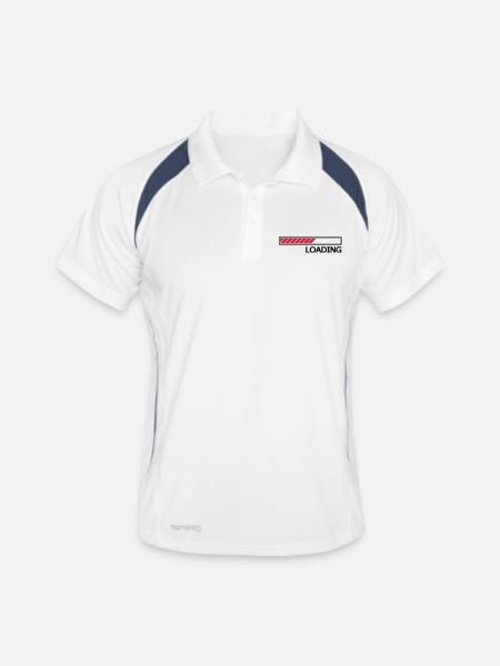 Loading loading bar Loading Bar - Men's Polo breathable - white/navy - Front