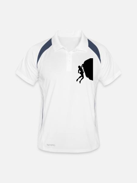 Escalade # 4 - Polo respirant Homme - blanc/marine - Devant