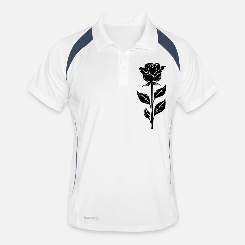 Schlichtes Rosendesign Männer Polo atmungsaktiv