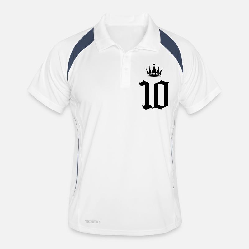 10 krone - Männer Polo atmungsaktiv - Weiß/Navy