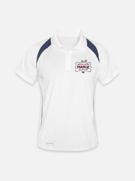 Meilleure MAMIE du monde (2c) - Men's Polo breathable - white/navy - Front