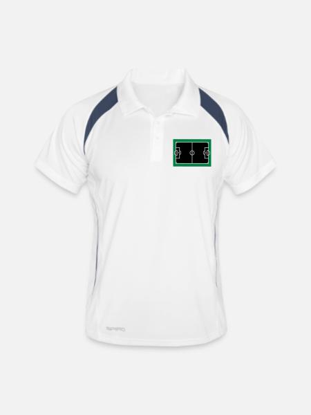 Football field - Men's Polo breathable - white/navy - Front