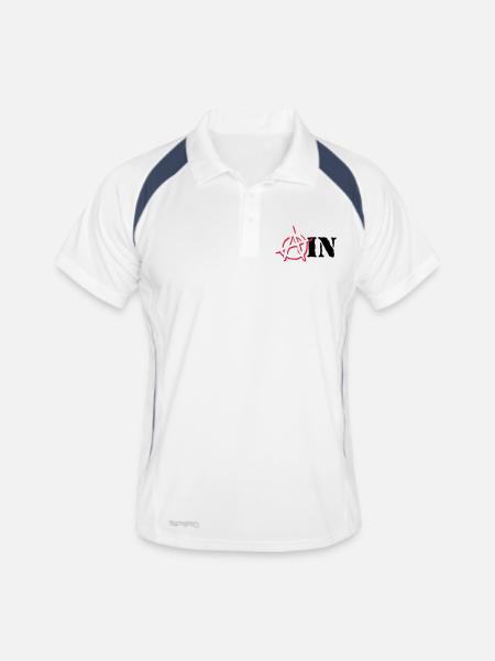Anarchy Ain - Polo respirant Homme - blanc/marine - Devant