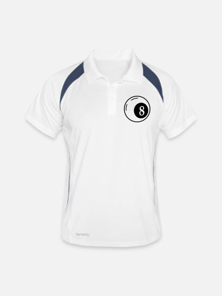 n°8 - Polo respirant Homme - blanc/marine - Devant