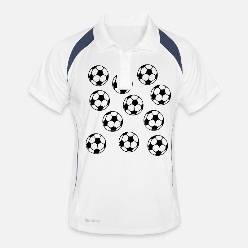 Soccer - Men's Polo breathable - white/navy