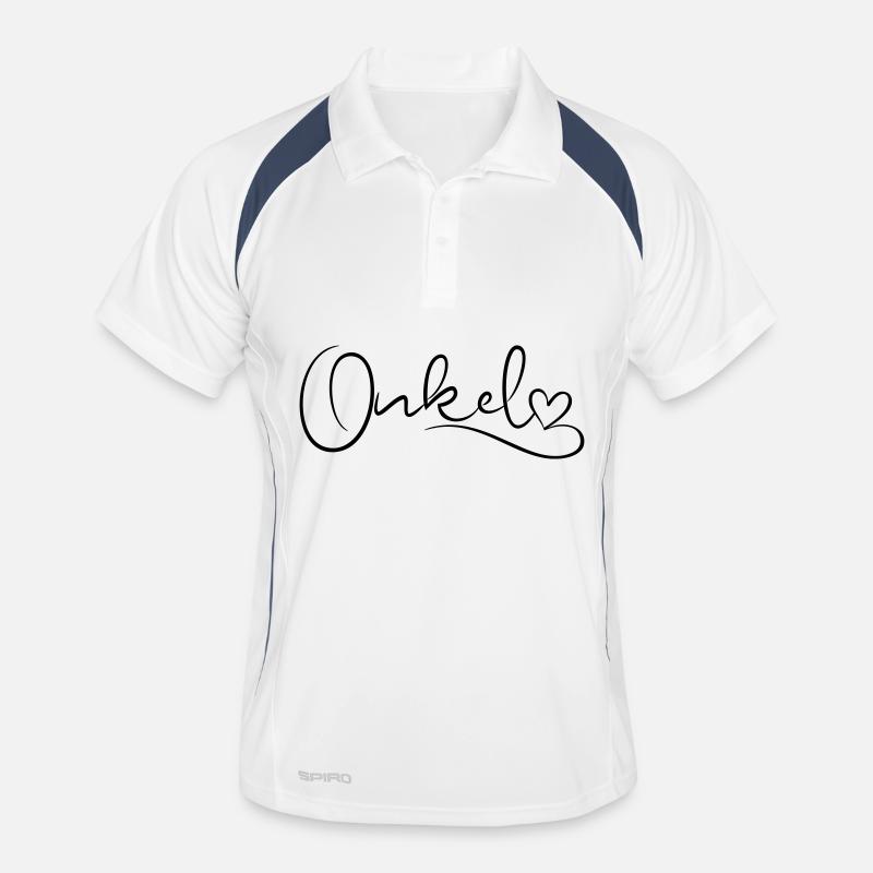 Uncle Font with Heart Men's Polo breathable