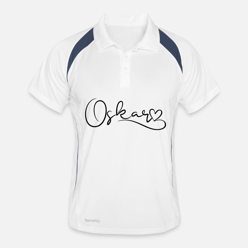 Oskar Prénom Décor coeur Polo respirant Homme