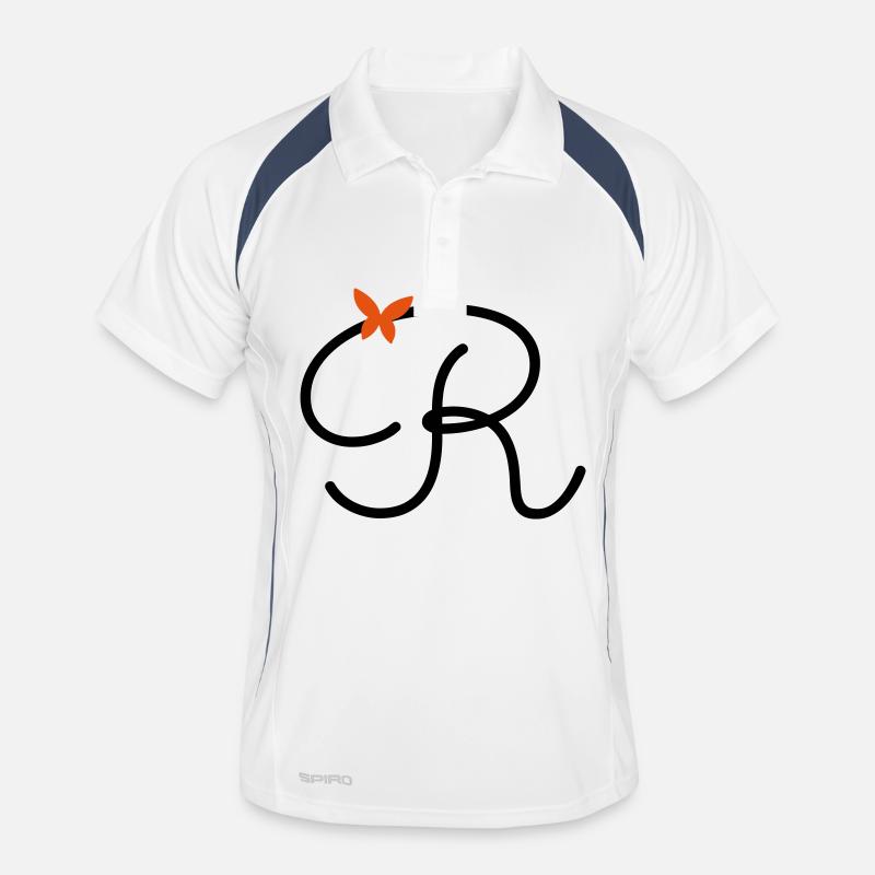 Lettre R Papillon Lettre Polo respirant Homme