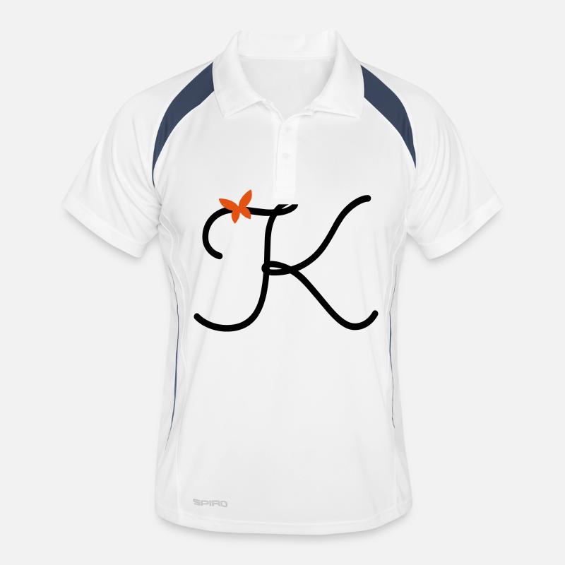 Letter K Butterfly Letter Men's Polo breathable