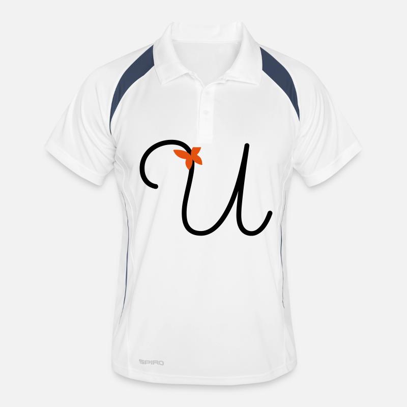 Buchstabe U Schmetterlingsbuchstabe Männer Polo atmungsaktiv