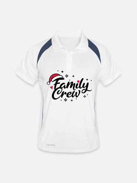 Family Crew Christmas - Men's Polo breathable - white/navy - Front