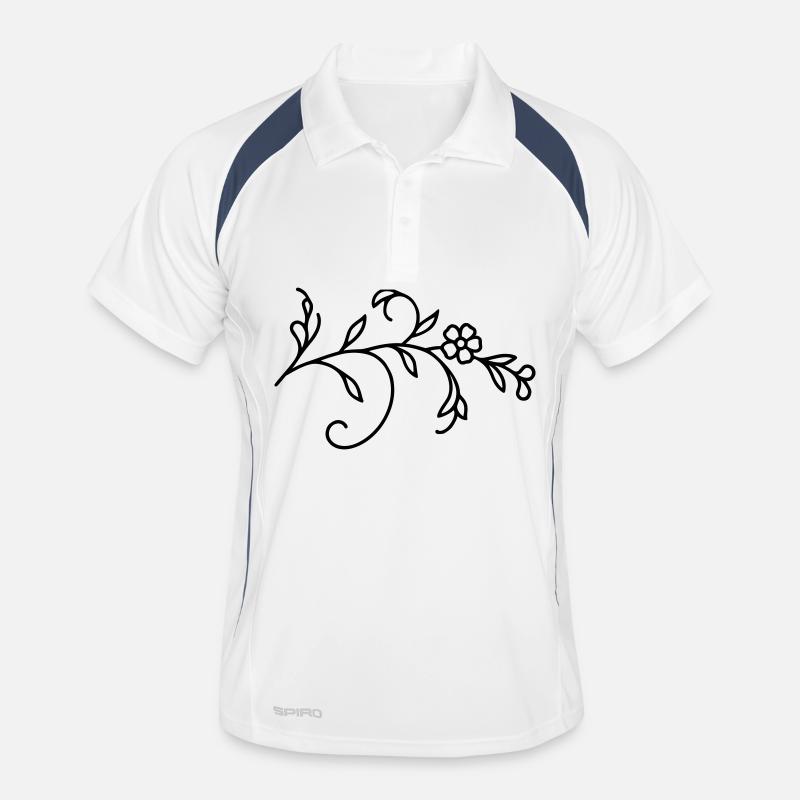 Flower Vine Leaves Men's Polo breathable