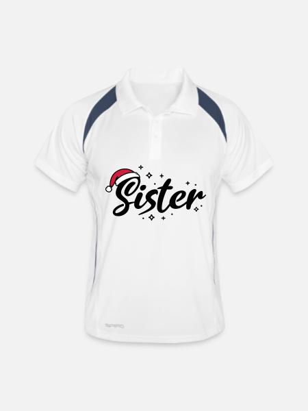 Santa Hat Sister Sister - Men's Polo breathable - white/navy - Front