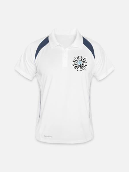 Spider - Männer Polo atmungsaktiv - Weiß/Navy