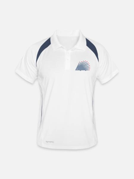 Hedgehog - Men's Polo breathable - white/navy - Front