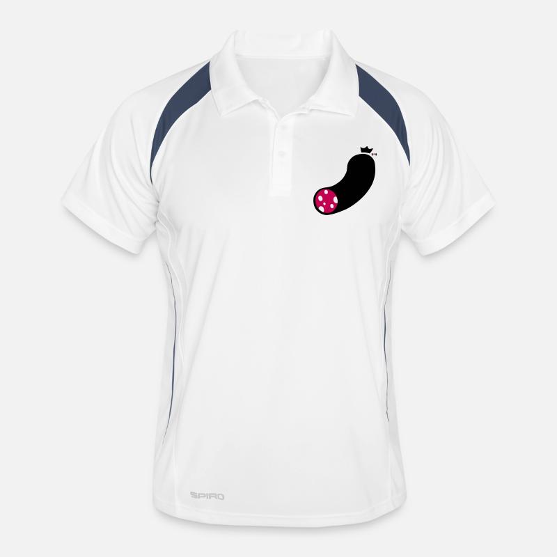 wurst - Männer Polo atmungsaktiv - Weiß/Navy