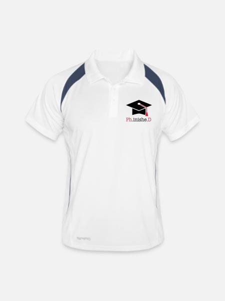Doctorat - Polo respirant Homme - blanc/marine - Devant