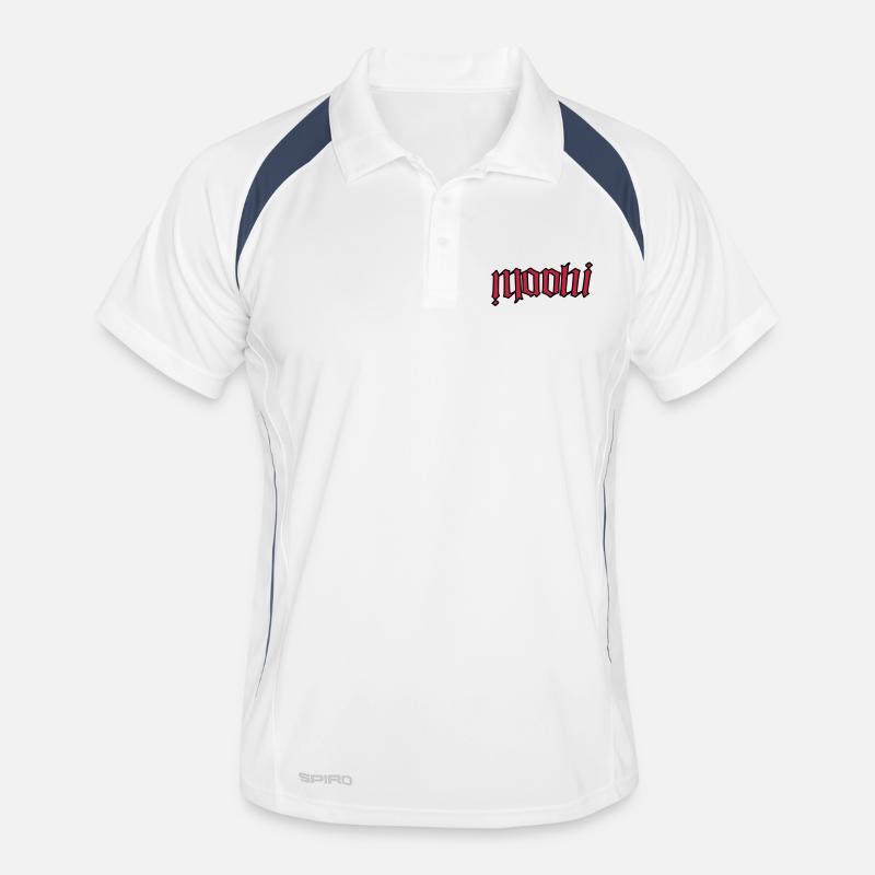 maohi - Männer Polo atmungsaktiv - Weiß/Navy