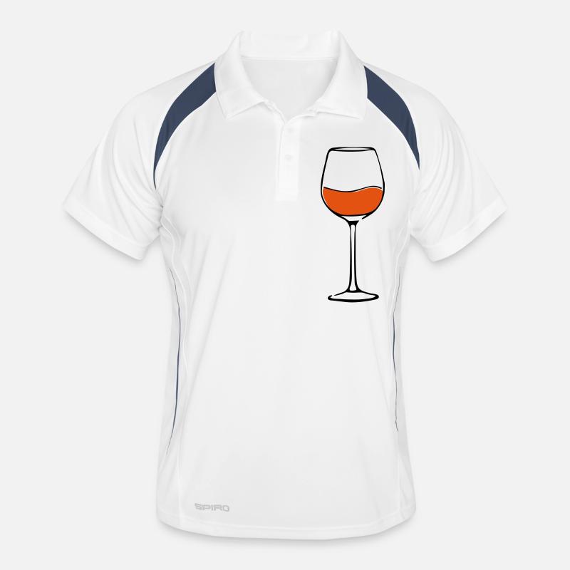 rotwein glas Männer Polo atmungsaktiv