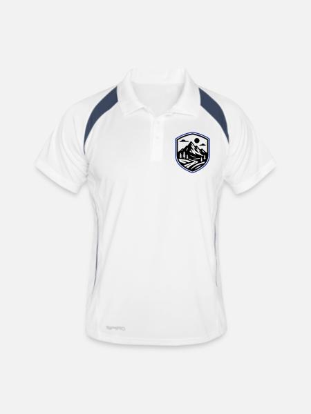Mountains Nature Landscape - Men's Polo breathable - white/navy - Front