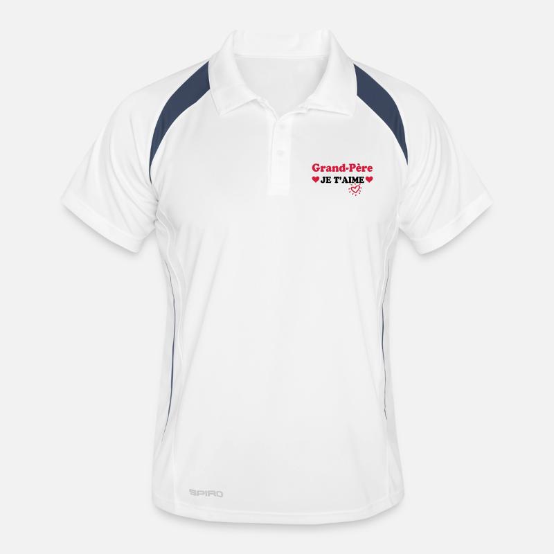 Grand Père je t'aime Polo respirant Homme