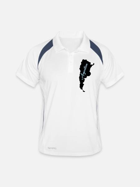 Argentina - Men's Polo breathable - white/navy