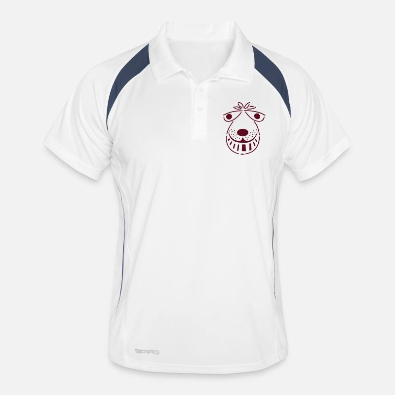 retro space hopper face Men's Polo breathable