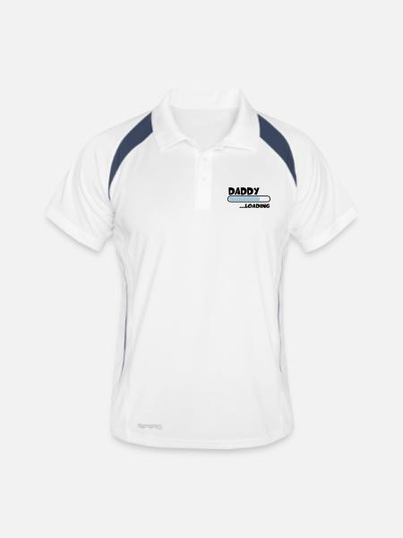 Daddy loading - Polo respirant Homme - blanc/marine - Devant