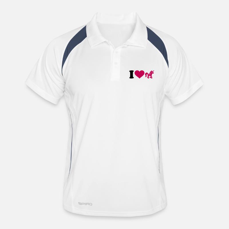 I love Licorne Polo respirant Homme