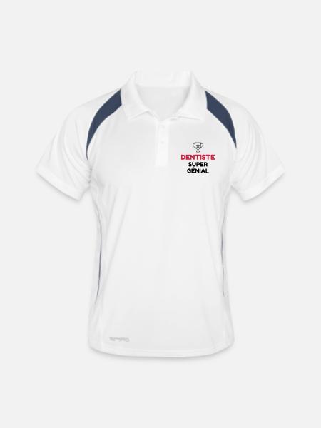 Dentist Zahnarzt Dentiste Zahnärztin Medecine - Men's Polo breathable - white/navy - Front