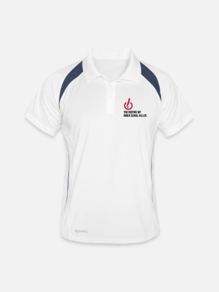 You inspire the serial killer in me! - Men's Polo breathable - white/navy - Front