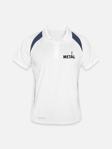 metall - Men's Polo breathable - white/navy