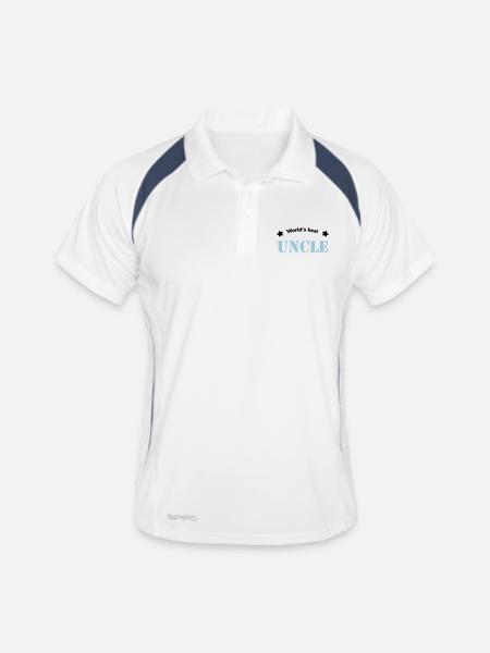 World's best Uncle - Men's Polo breathable - white/navy - Front