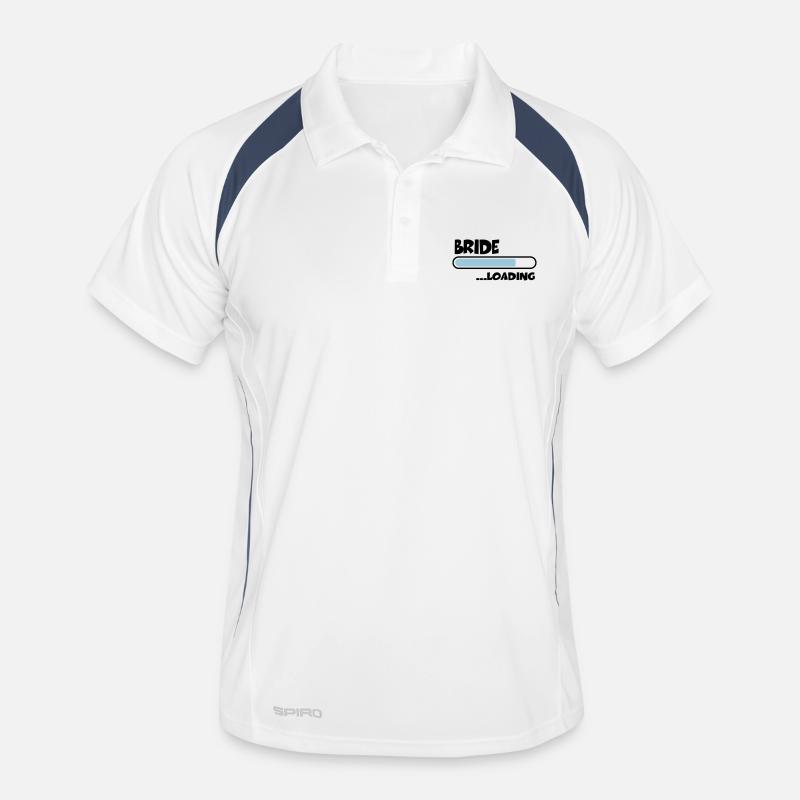 Bride loading - Men's Polo breathable - white/navy