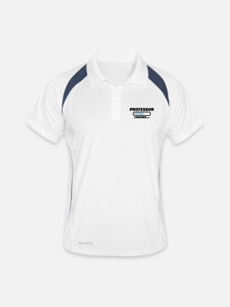 Professor - Men's Polo breathable - white/navy - Front