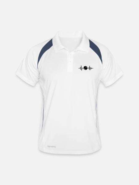 Bowling - Men's Polo breathable - white/navy - Front