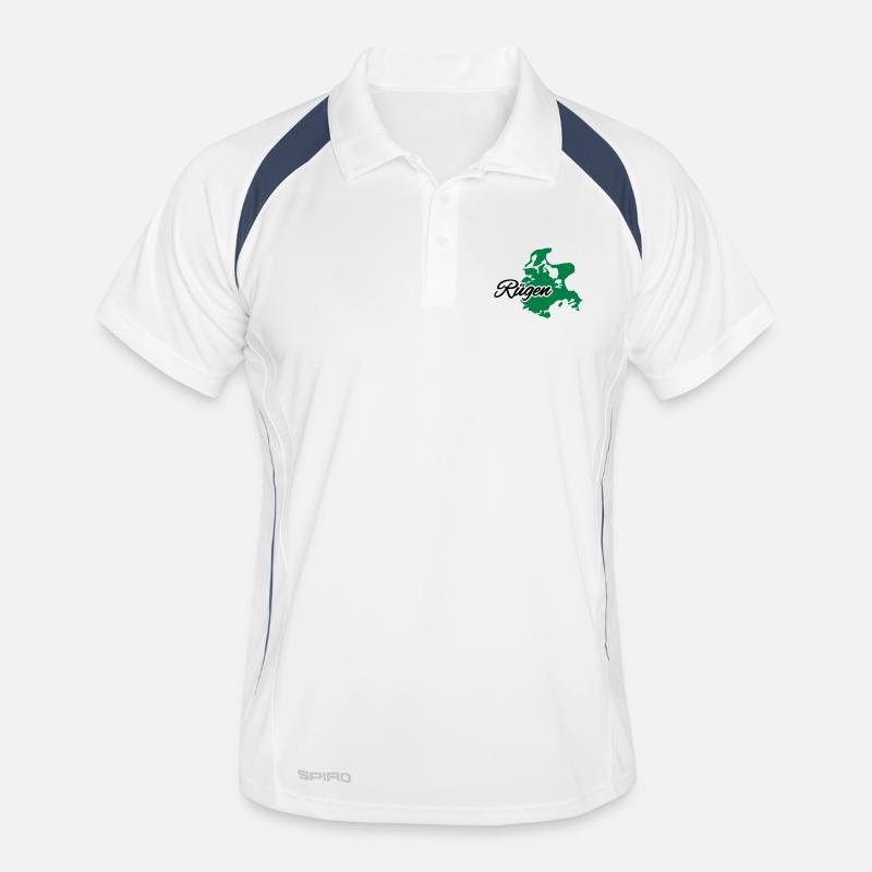 Rügen - Männer Polo atmungsaktiv - Weiß/Navy