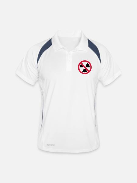 No atomic energy - Men's Polo breathable - white/navy - Front