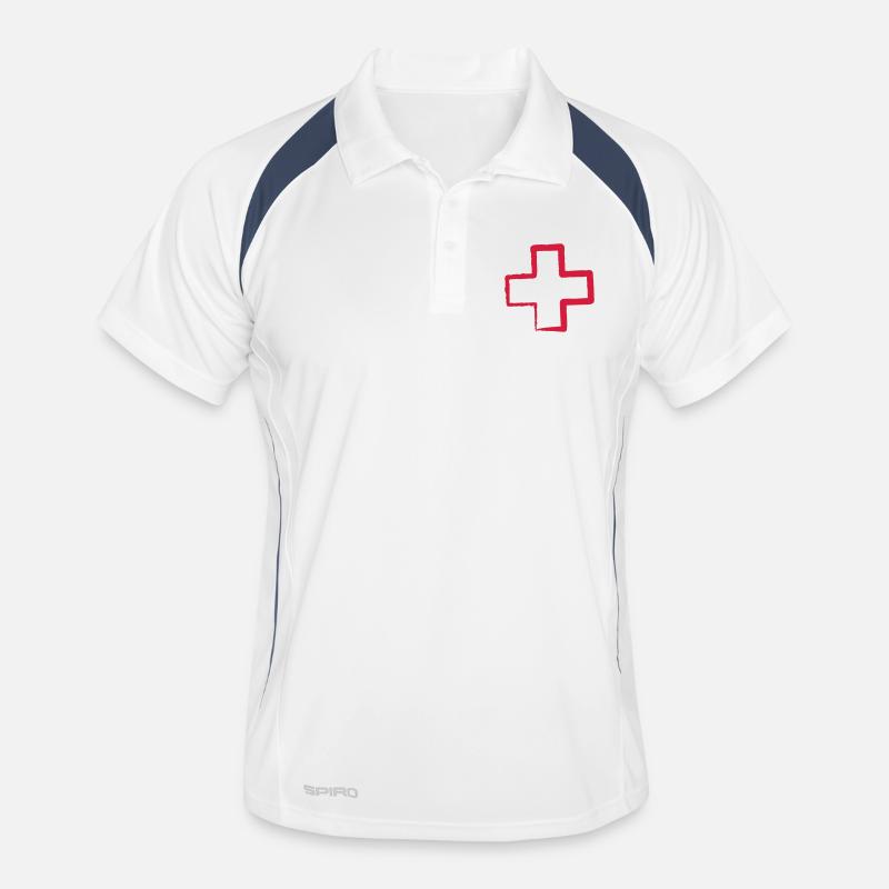Cool Switzerland Cross Design Men's Polo breathable