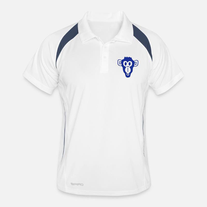 Wondered Curious Monkey Head Fright Face Men's Polo breathable