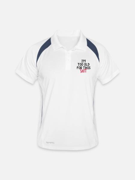 I'm Too Old For This Shit - Men's Polo breathable - white/navy - Front