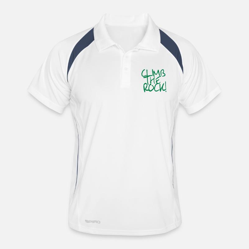 Climb The Rock! Climbing, mountaineering Men's Polo breathable